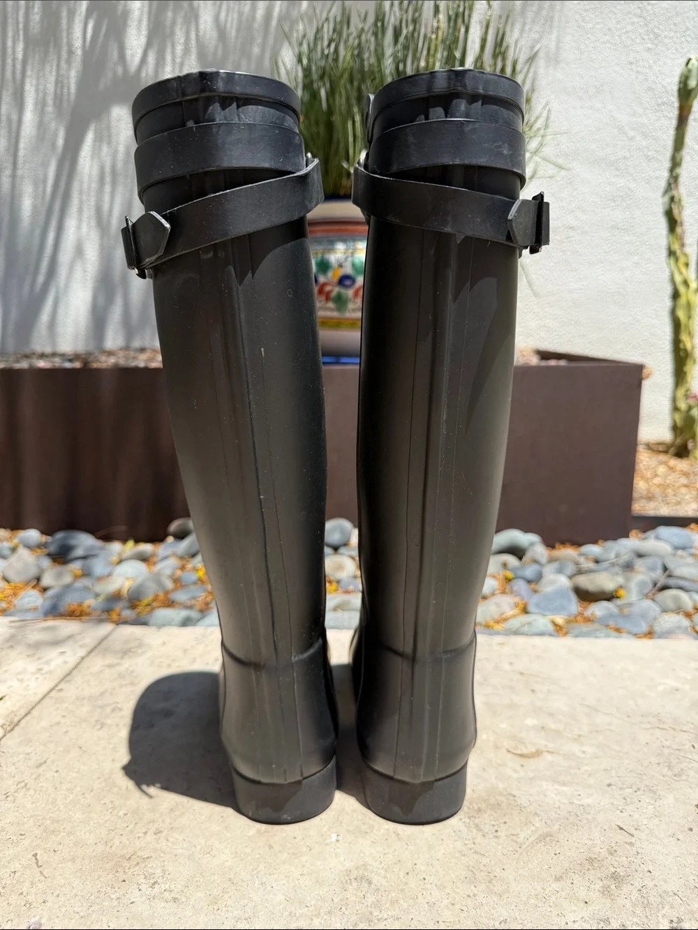 Hunter Matte Black Tall Waterproof Rain Boots